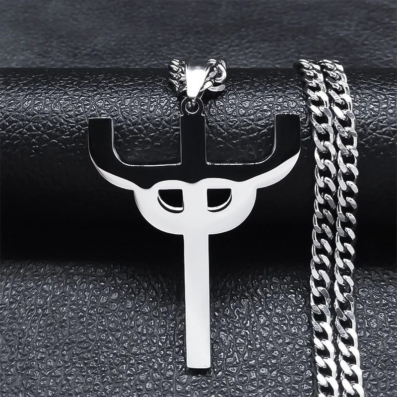 Gothic Judas Priest Stainless Steel Pendant Necklace – Silver Color Saint Chain Jewelry for Women & Men