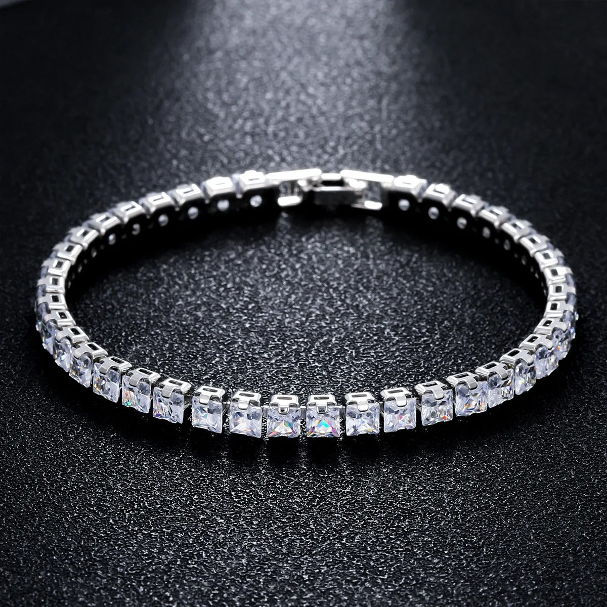 Wholesale Copper-Set Zircon Diamond Bracelet – High-End Fashion INS Jewelry Elegant & Simple Women’s Bracelet