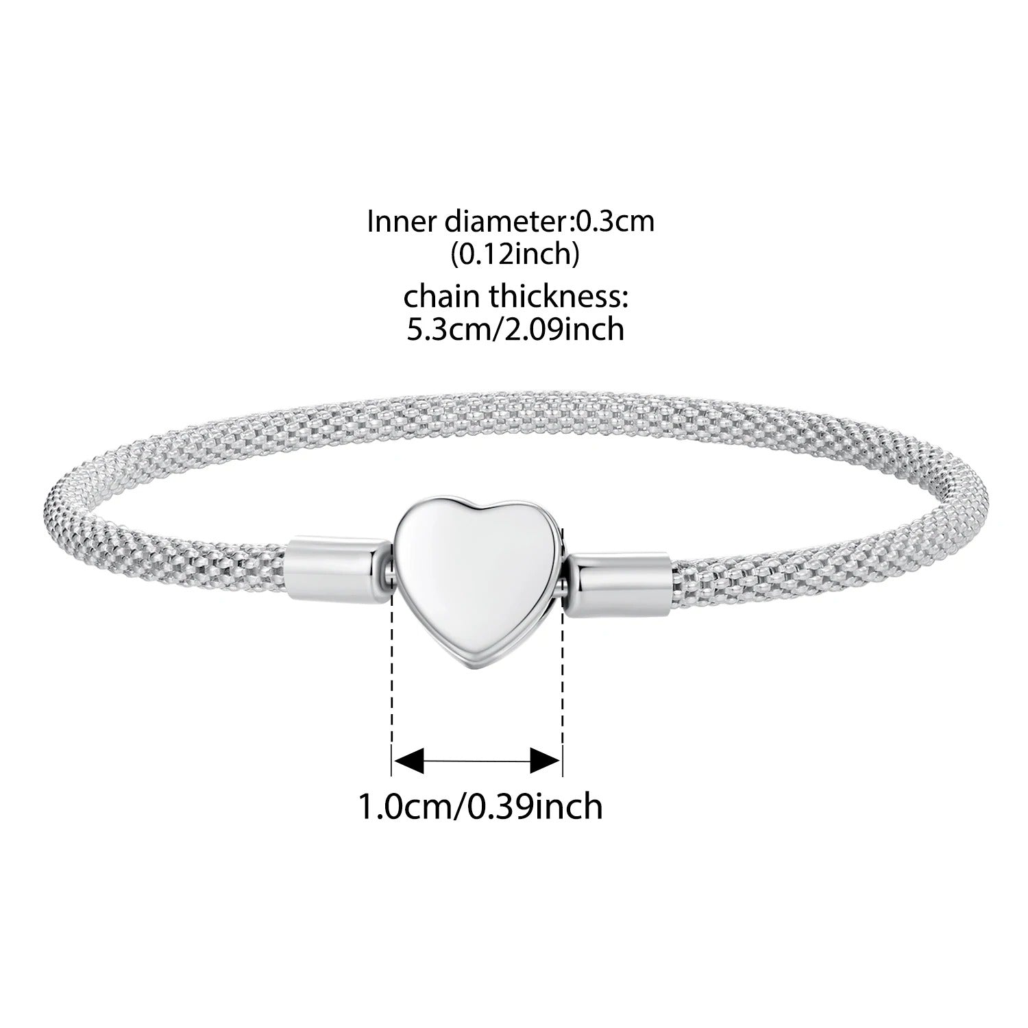 WOSTU 925 Sterling Silver Heart Basic Bracelet – Oxidized Silver Women’s Bangle Fine Jewelry Birthday & Daily Gift