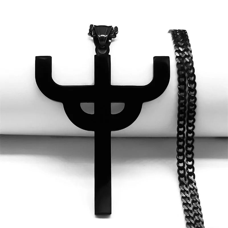 Gothic Judas Priest Stainless Steel Pendant Necklace – Silver Color Saint Chain Jewelry for Women & Men