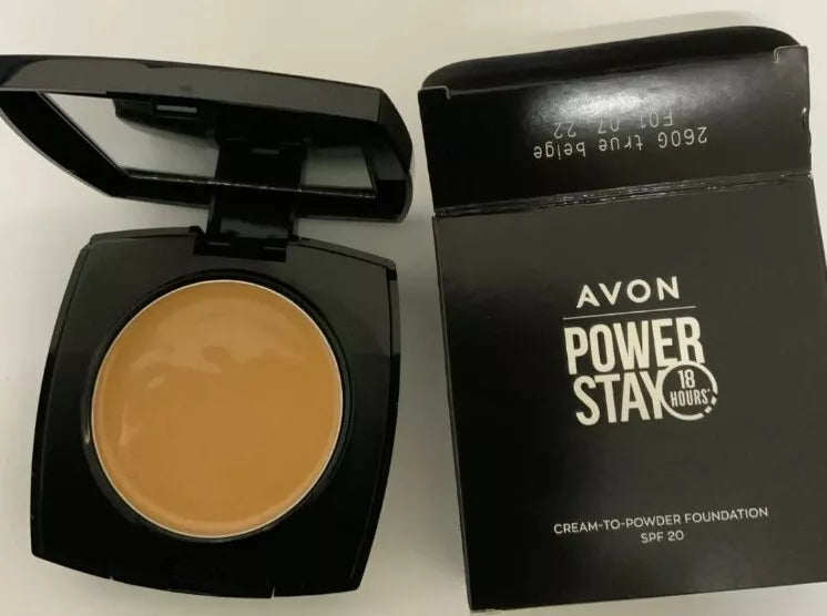 Avon Power Stay Cream to Powder Foundation Compact - True Beige