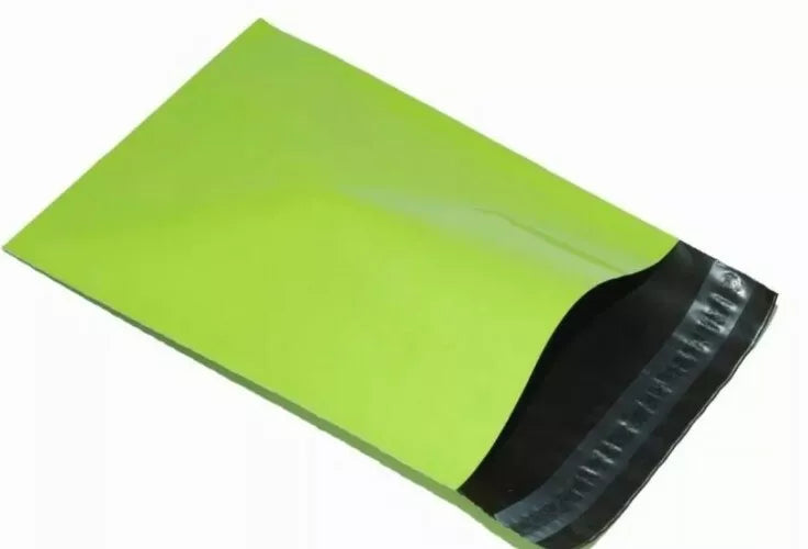 100x Neon Green 12 x 16" 305 x 406mm Mailing Postage Postal Mail Bags bulk