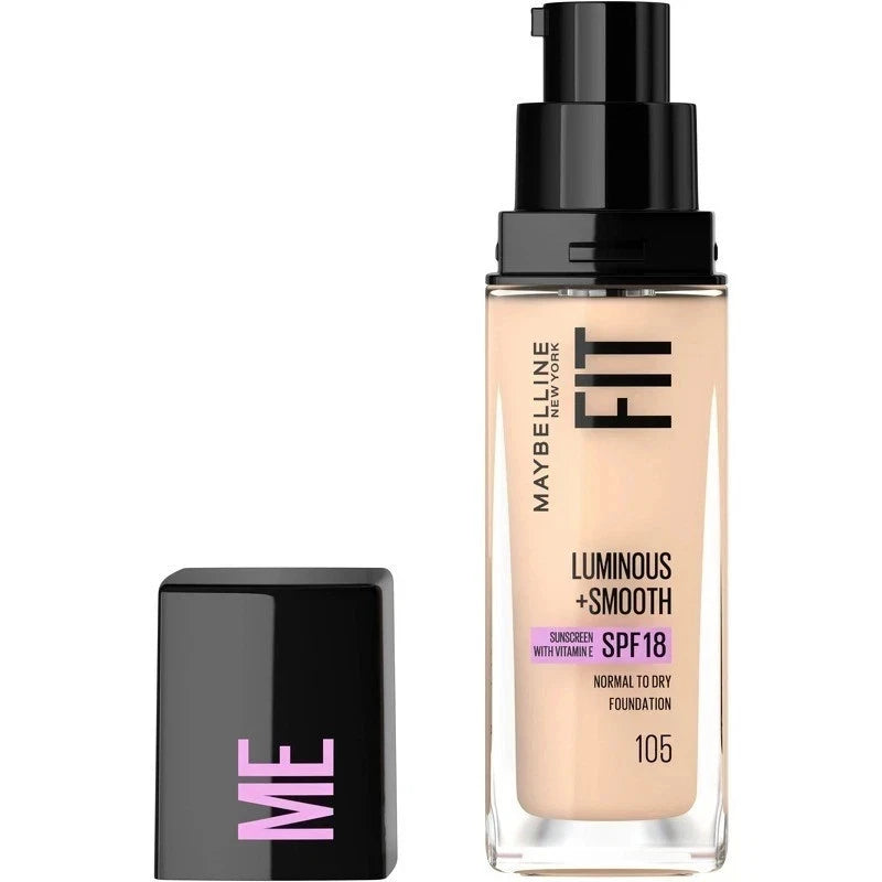 Maybelline Fit Me Luminous + Smooth SPF 18 Liquid Foundation 30ml Various Shades