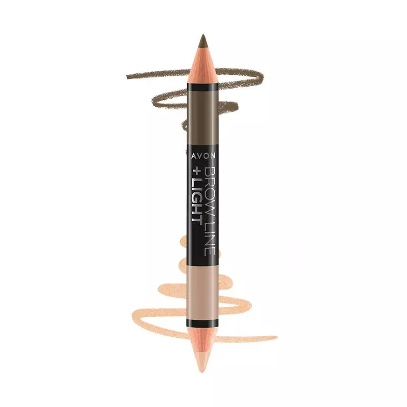 Avon Brow Line + Light Duo Pencil In *Light Brown* Sale Clearance Unboxed New