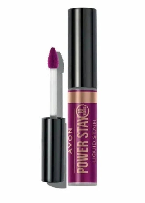 3 For £10 ** Avon Power Stay 10 Hrs Liquid Lip Stain BE MINE 3ml Purple