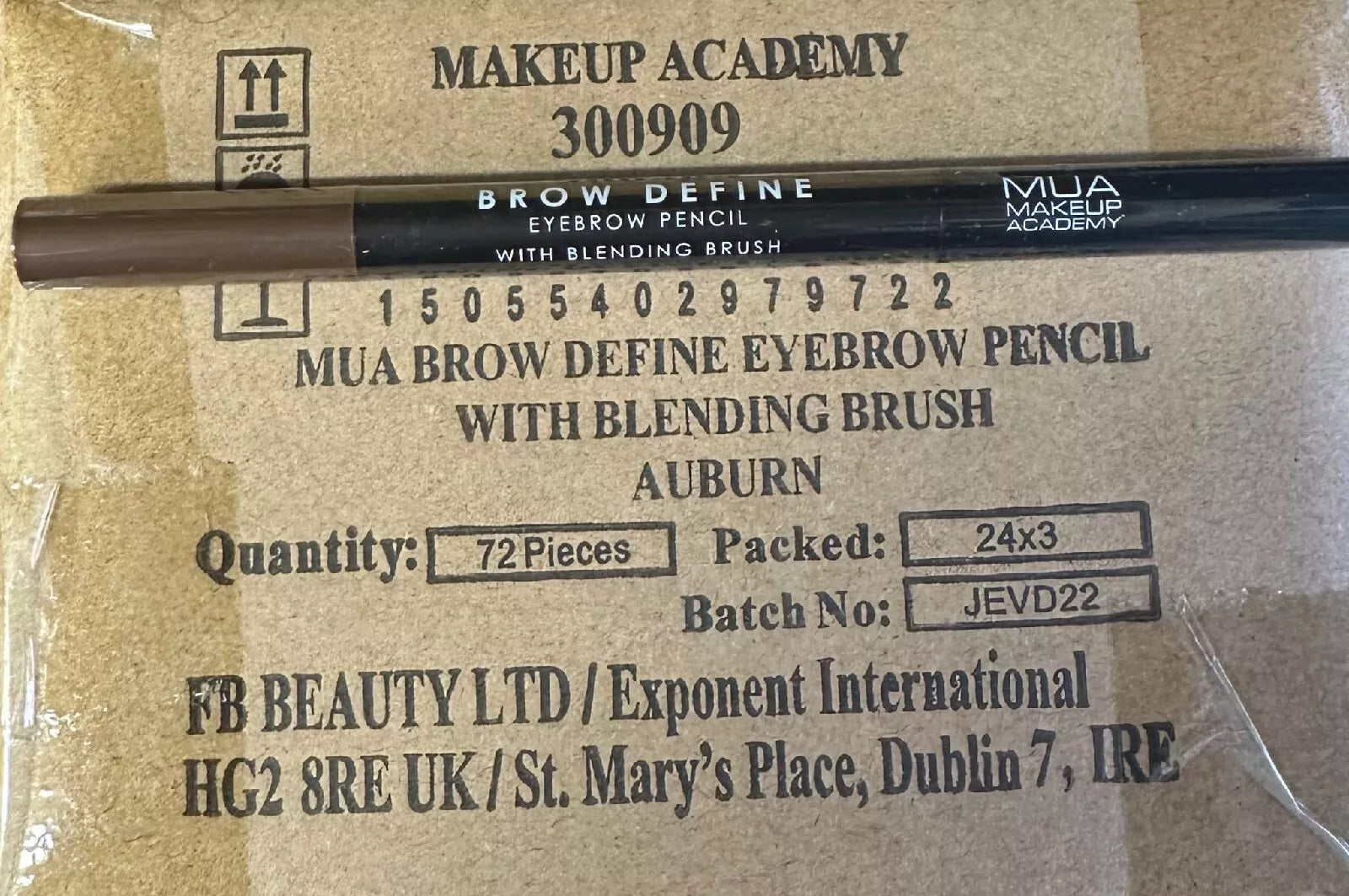 144 MUA Brow Define Eyebrow Pencil With Blending Brush RRP £400+ Wholesale Bulk