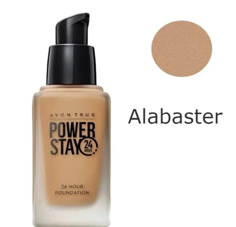 2 bottles Avon True POWER STAY 24 Hour Longwear Foundation SPF10 30ml Alabaster