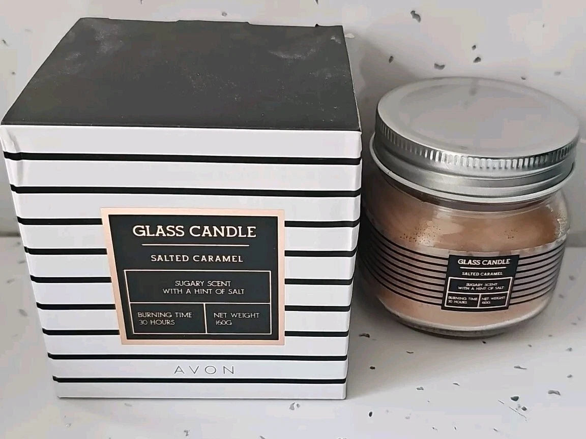 Avon avon glass candle salted caramel - 30 Hours Burning Time