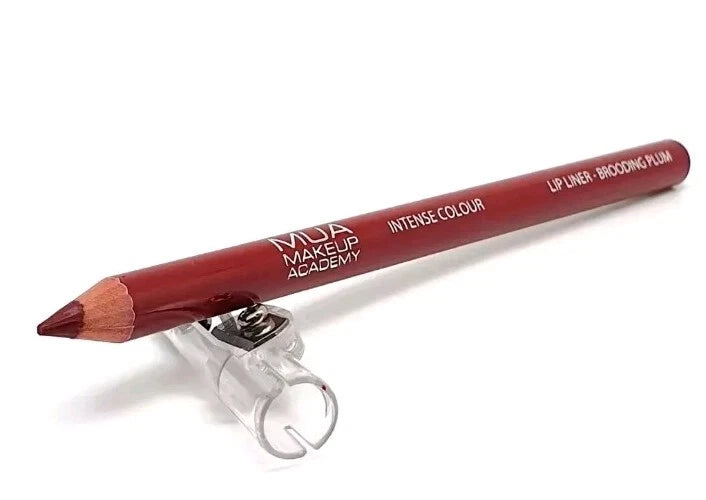X2 MUA Lip Liner Pencil Brooding Plum Intense Colour + Integral Sharpener Sealed