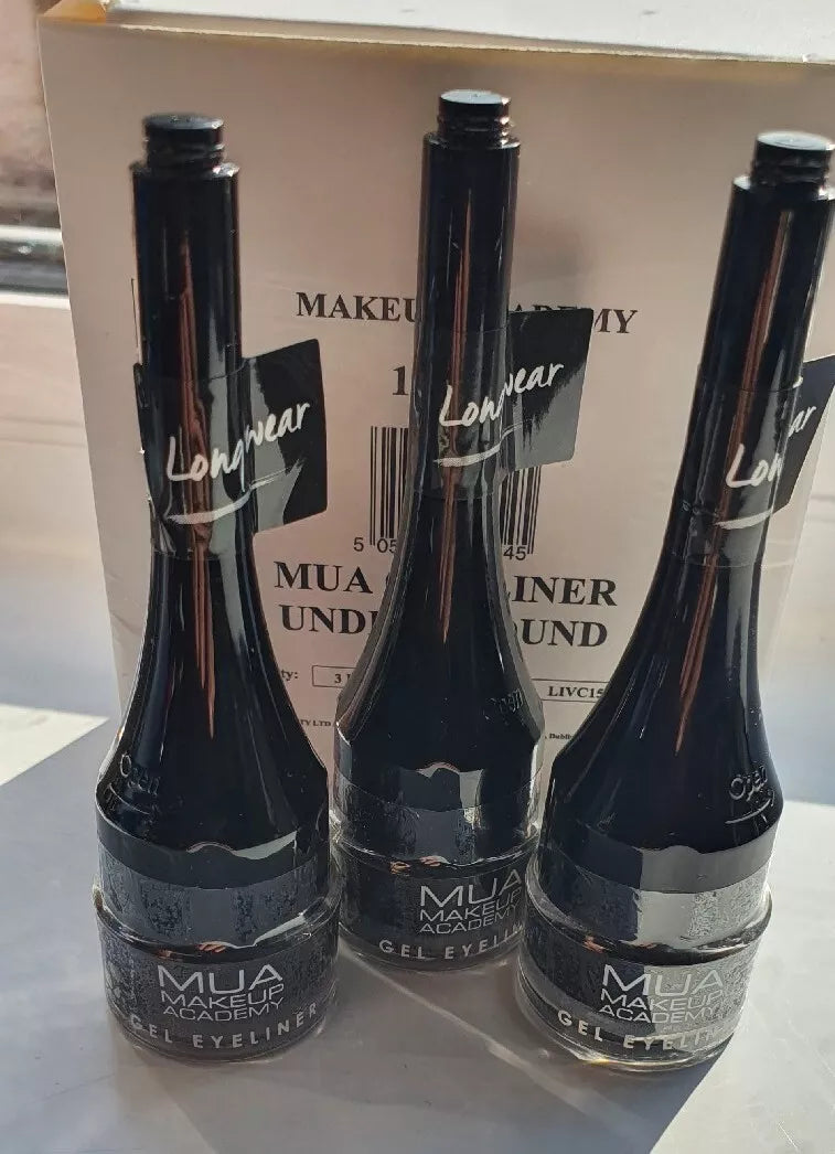 3pc Set MUA Make Up Academy Gel Eyeliner Underground Liner Black