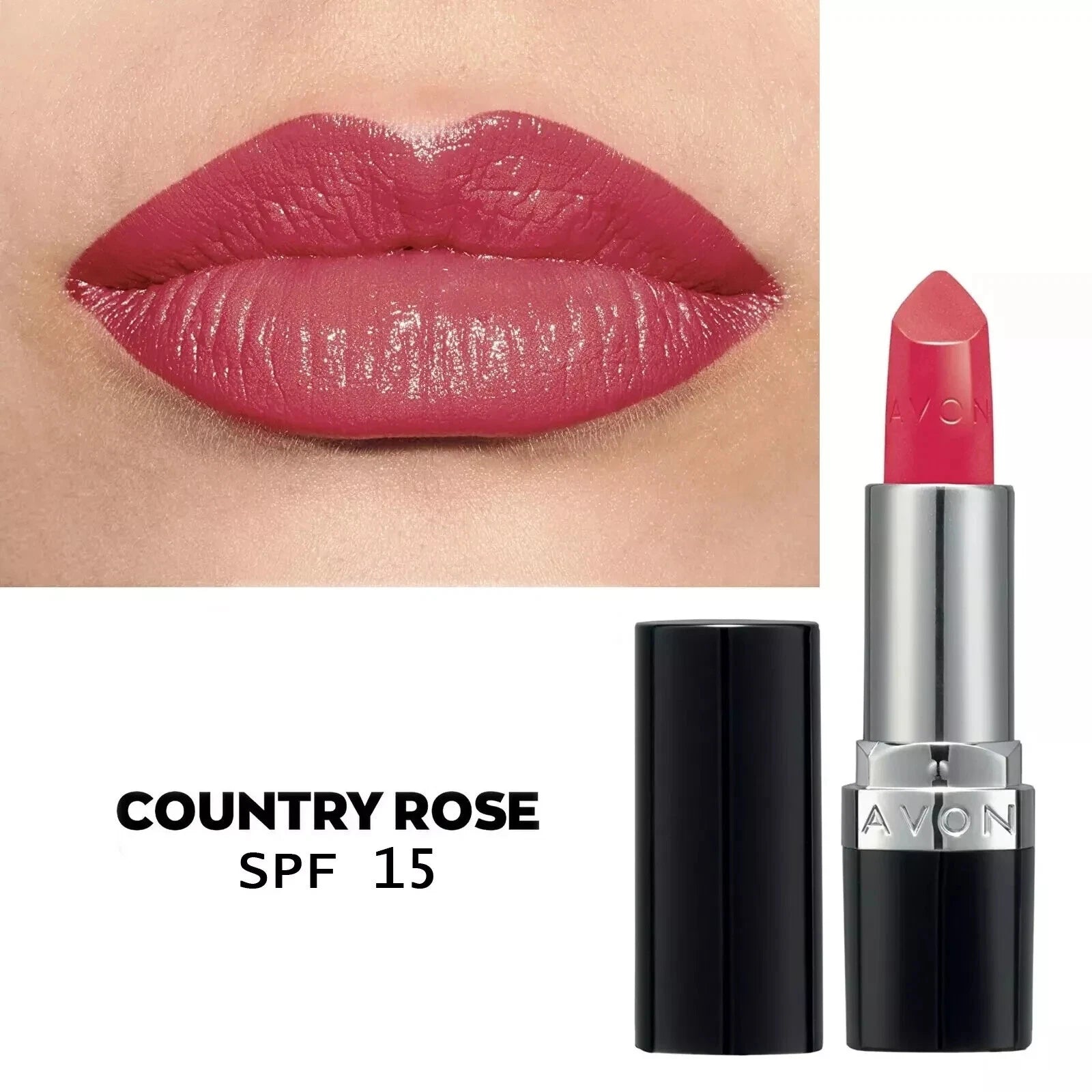 Avon Ultra Creamy Lipstick Shade *Country Rose* SPF15 Sale Clearance X2 Lipstick