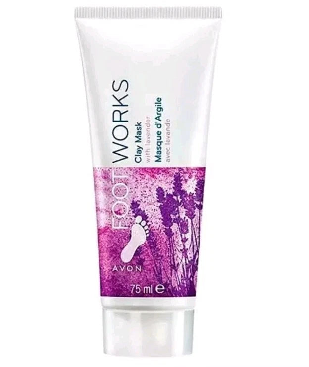 X2 Tubs Avon Foot Works Clay Mask with Lavender – 75ml Each