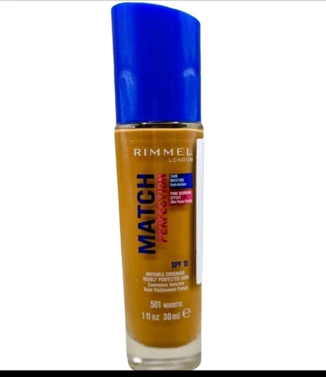 Rimmel Match Perfection 24HR Hydrating Foundation, 30ml 501 noisette