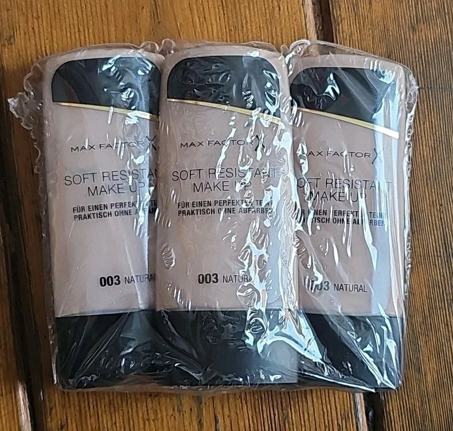 X3 Max Factor Soft Resistant Make Up Foundation - Shade 003  Natural