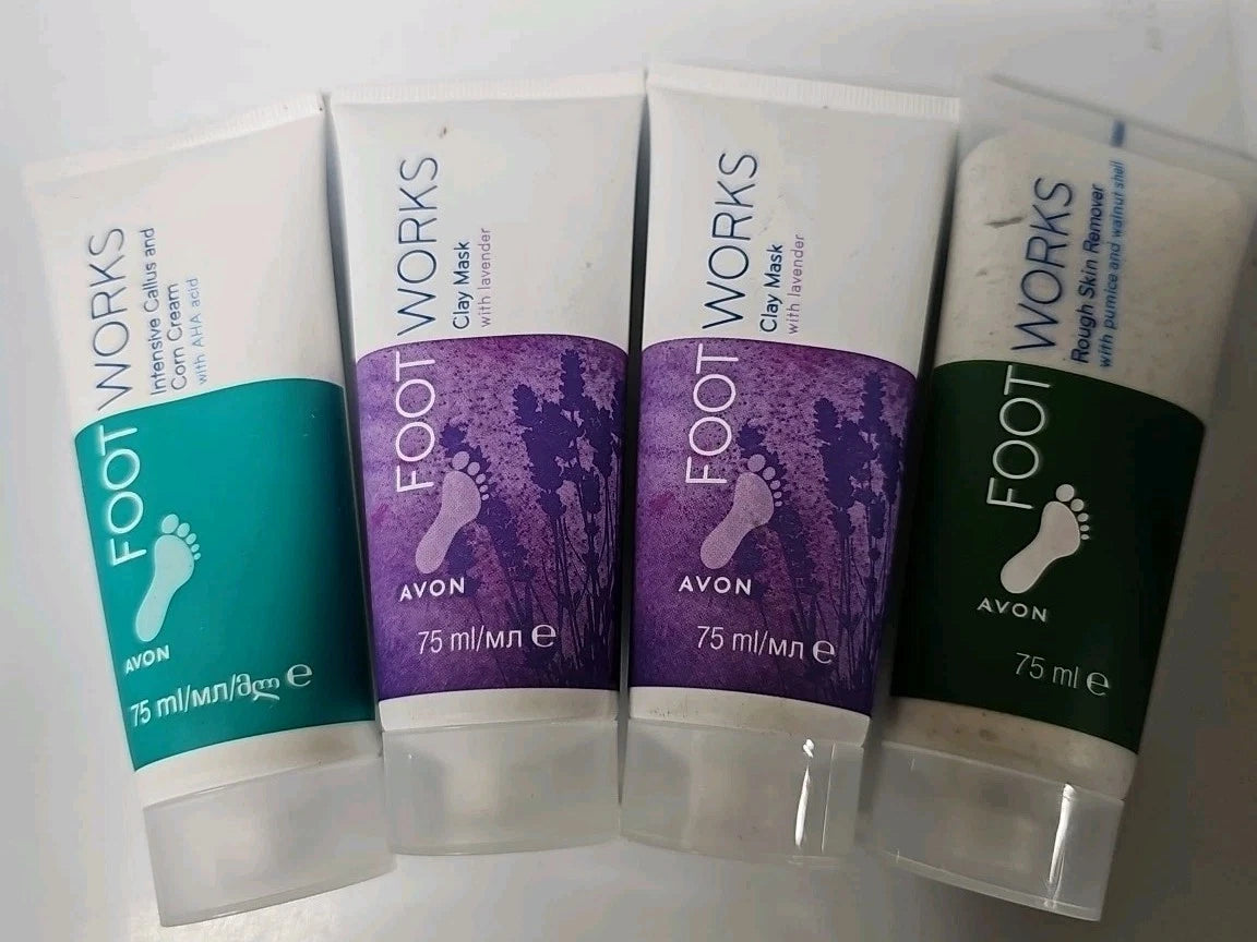 Set Of 4 * Avon footworks 75ml Each All For Only £12