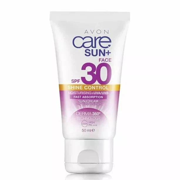 Avon Care Sun+ SPF30 Face Shine Control Sun Cream Fast Absorption UVA/UVB 50ml