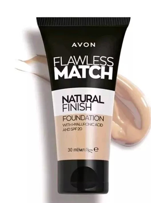 2 X Avon Flawless Match Natural Finish Foundation ~ 30ml 228g Nude £11