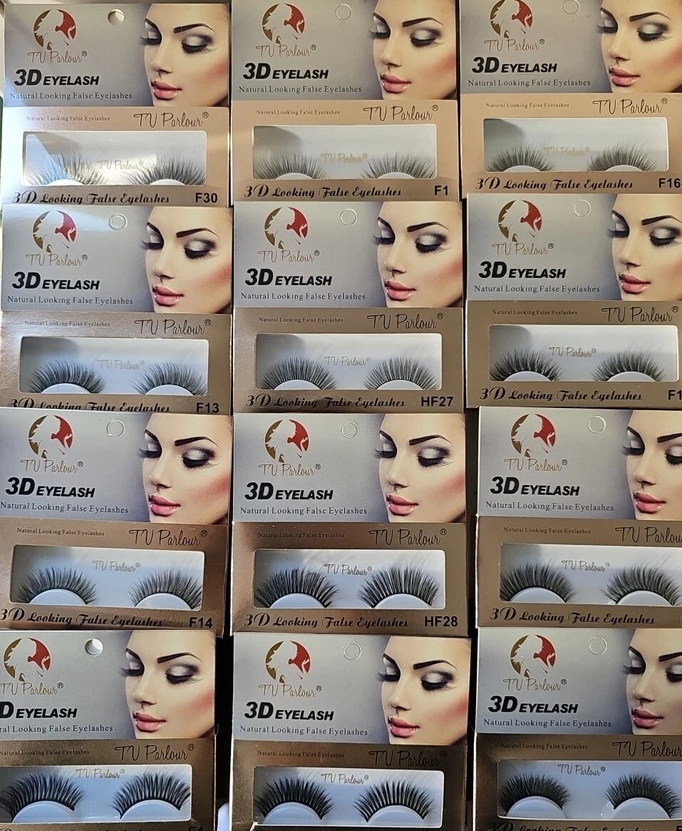 12 Sets Large Joblot TU Parlour 3D Eyelash Natural Looking False Eyelashes Sale