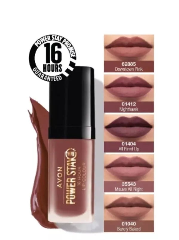 X3 Avon Power Stay 16 Hours Liquid Lip Colour In Shade Nighthawk Only £14