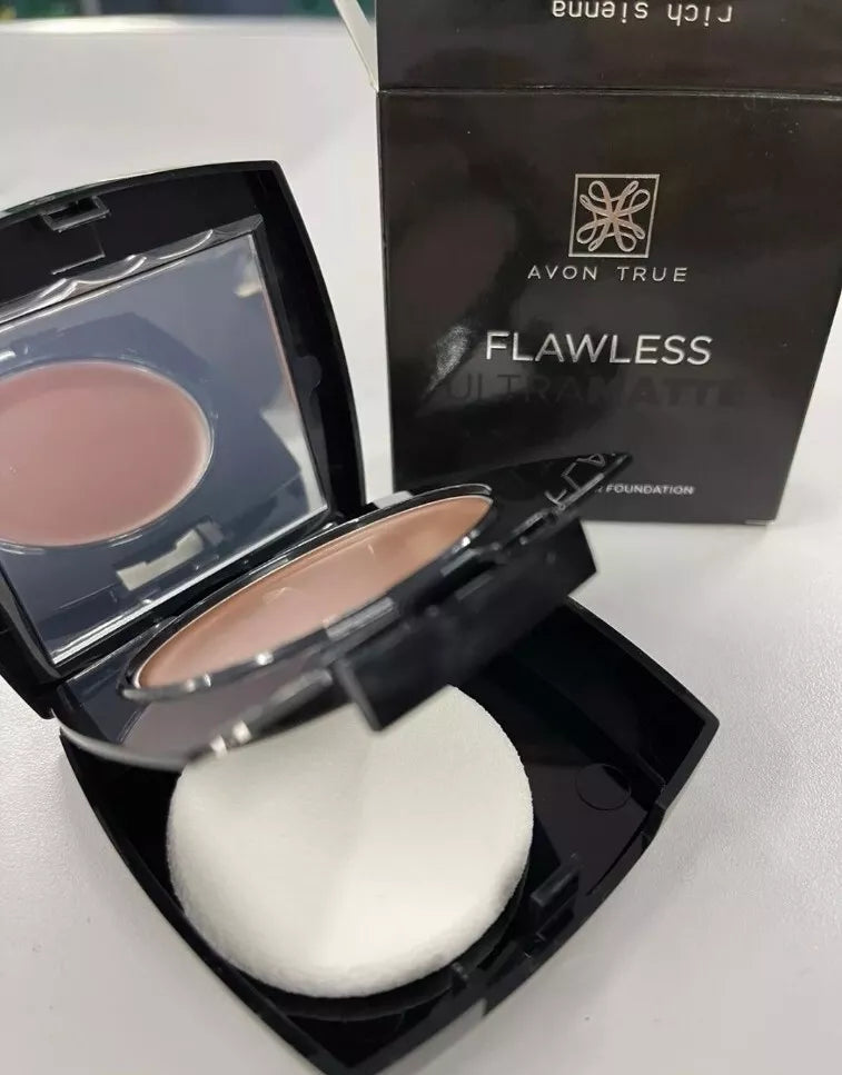 X3 Avon True Colour ideal Flawless Cream to Powder Foundation Rich sienna £10