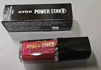 Avon Power Stay High Voltage Spark Lip Colour New Boxed Cherry Charge