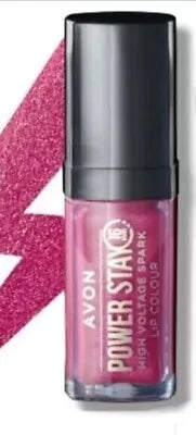 2 For £11 Avon Power Stay High Voltage Spark Lip Colour Purple Strike