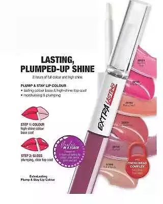 Avon Extra Lasting Plump & Stay Lip Colour In *Stay Pink Pout* Discontinued X3!