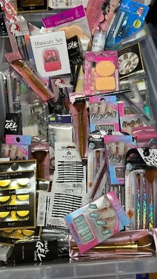 Random 100 Mixed Cosmetic Accessories  Nails, Eyes, Feet Face Everything Must Go