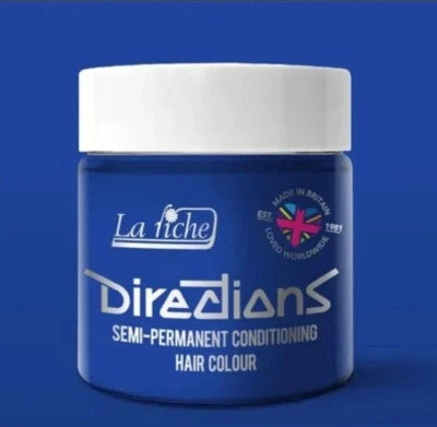 'ATLANTIC BLUE' DIRECTIONS SEMI PERMANENT HAIR DYE BY LA RICHE HAIR COLOUR 88ml