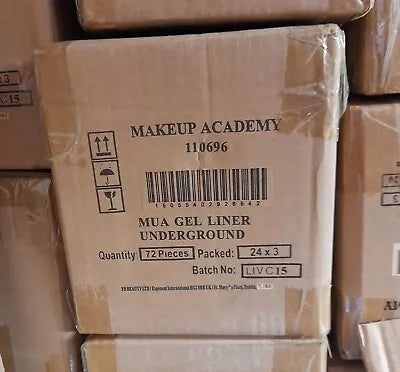 72 Pcs MUA Make Up Academy Gel Eyeliner Underground Liner Black Bulk Resale Job