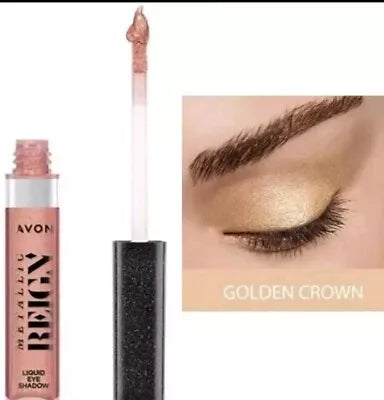 X3 Gold Metallic Liquid Eyeshadow - Avon Reign Golden Crown Discontinued £8