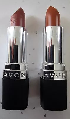 2pc Set Avon True Colour Perfectly Matte Lipstick French Toast  *Cafe Au Lait*