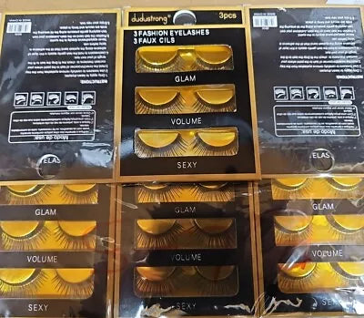 10 Boxes Of 3 Pairs Black Long Thick False Eyelashes Natural 3D Eye Lashes 30pc
