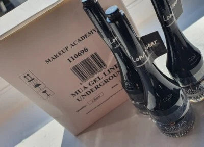 3 MUA Make Up Academy Gel Eyeliner Underground Liner Black NEW SEALED Only £7.55