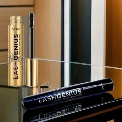 Lash Genius BLACKEST BLACK Multitask & Multiply Mascara New Formula By Avon