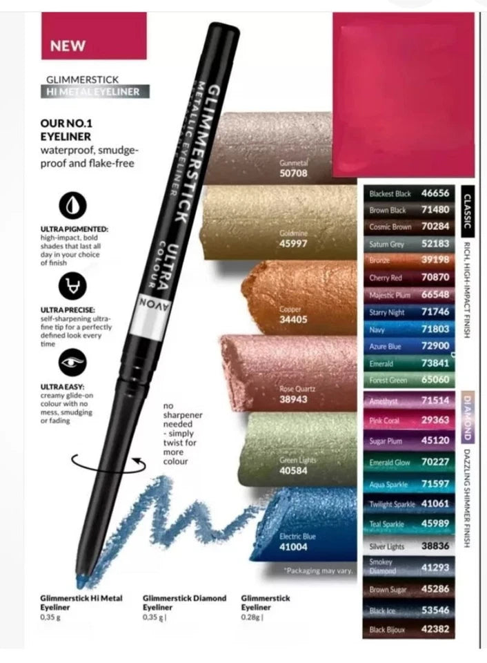 Avon Ultra Colour Glimmerstick Retractable Eyeliner *Cosmic Brown* New Design