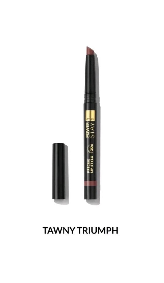 Avon Power Stay 10 Hour Precise Lip Stylo In *Tawny Triumph* New Damaged Box