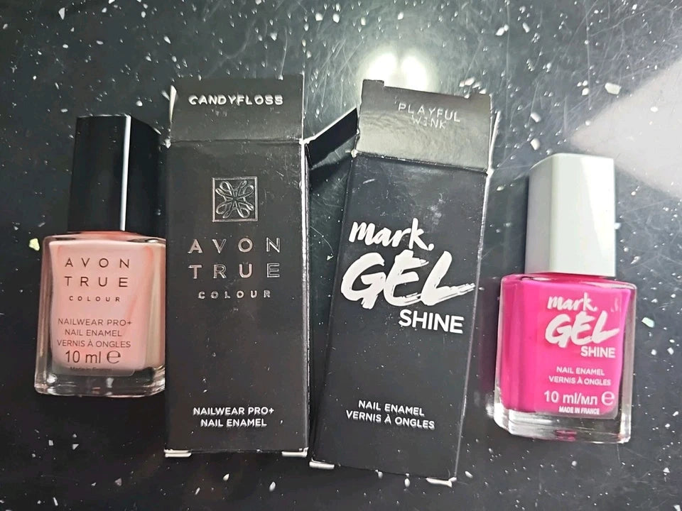 2pc Set Nail PINKs Avon True Colour Nailwear Pro+ Nail Enamel Only £7