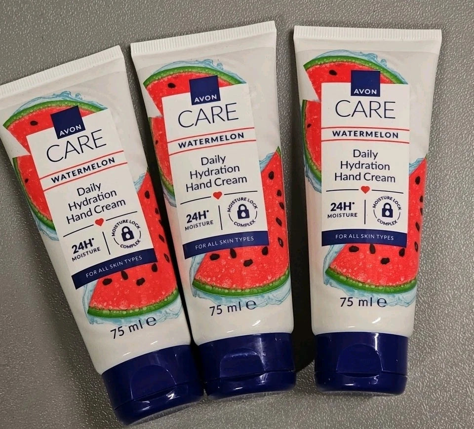 3 x Avon Care Watermelon Daily Hydration Hand Cream
