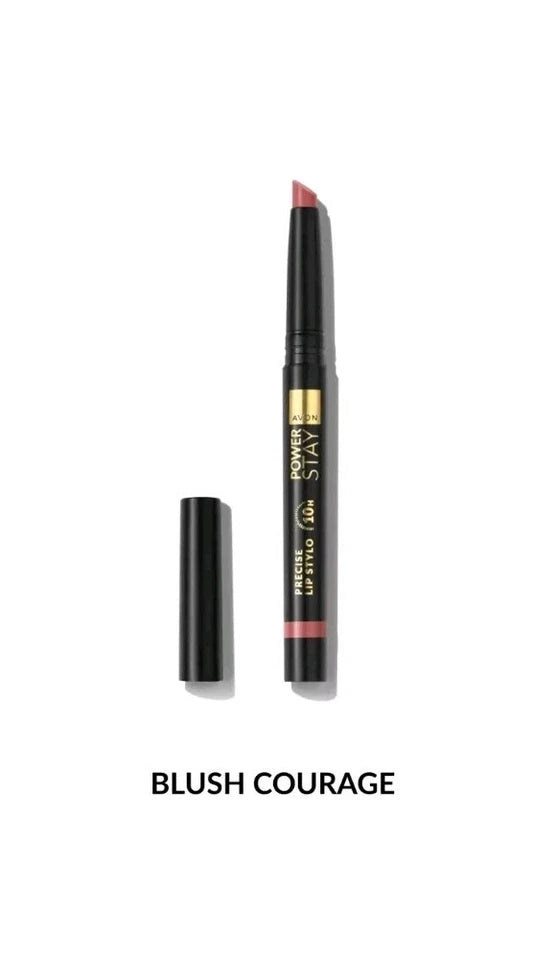 Avon Power Stay 10 Hour Precise Lip Stylo In *Blush Courage* New Damaged Box