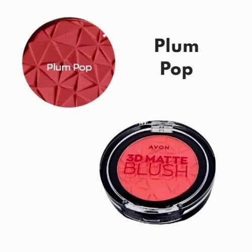 Avon Matte Blusher Matte Finish Highly Pigmented 3D Matte Blush Plum Pop